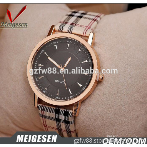 fashion Canvas band big face rose gold case unisex watch